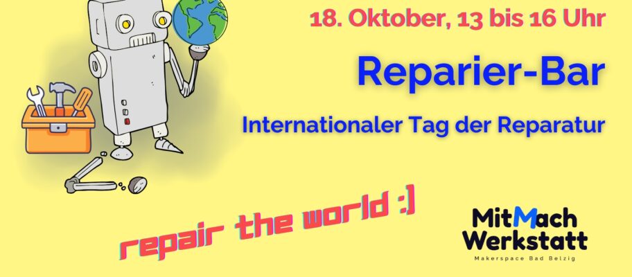 Internationaler Tag der Reparatur: Reparier-Bar in der Mitmach-Werkstatt Bad Belzig